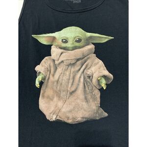 Star Wars Baby Yoda Tank Top XL | Black Grogu Graphic Sleeveless Tee